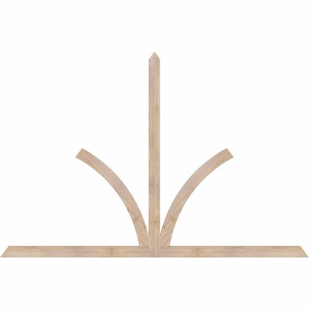 Ekena Millwork Richland Smooth Timber Gable Bracket, Douglas Fir, 96"W x 64"H x 1 1/2"D x 3 1/2"F, 16/12 Pitch GBW096X64X0204RIC00SDF